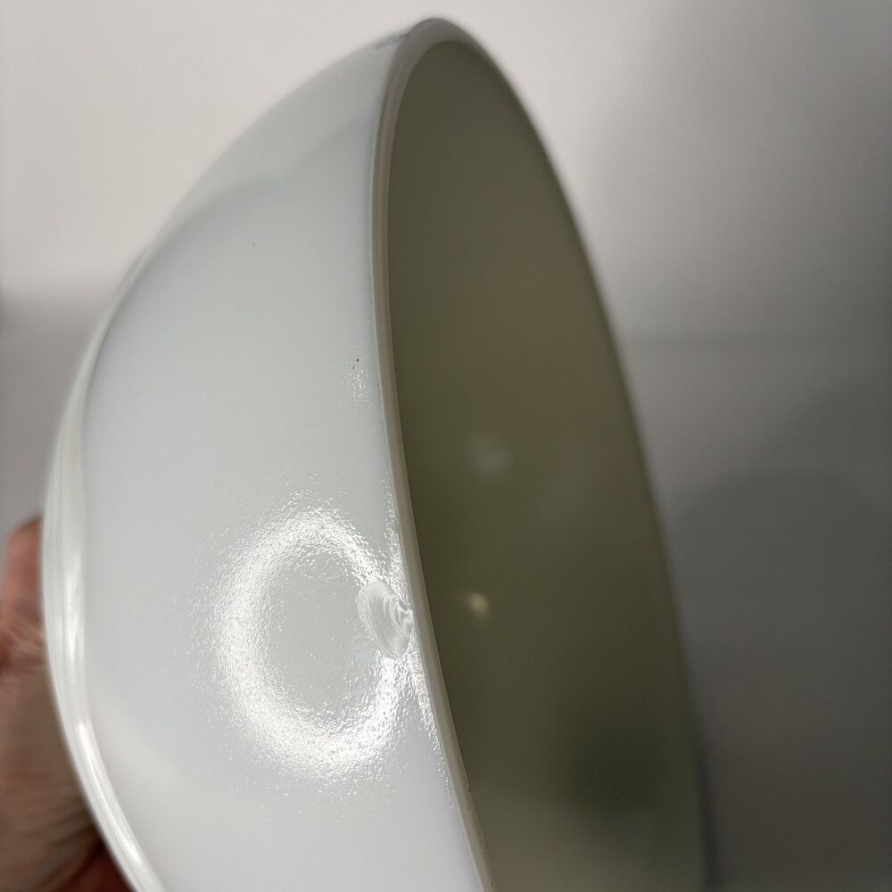 Vintage Corning Milk Glass Lamp Shade Waffle Wave Pattern Torchiere 9.75"D - Picture 5 of 9